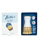 Nellie's Dish Stick + 2 Refills – Dish Soap Dispenser & Scrubber in One – Includes Refillable Soap – Built-In Brush – Twist-Up Design – Reusable, Planet-Conscious, Mess-Free Cleaning (Made in Canada)
