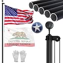 NELXINJO Heavy Duty 25FT Flag Pole 100MPH