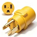 Nema 14-50P to 6-50R Welder Adapter Cord,Compact 50 Amp 4 Prong RV Generator Male Plug to 3 Prong Welder Outlet for Welder Welding Generator, Heavy Duty 14-50 Male to 6-50 Female Power Adapter
