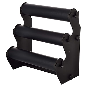 nemichand jewels black plastic 3 roll bangle display stand portable