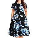 Nemidor Women Plus Size Casual Dress Midi