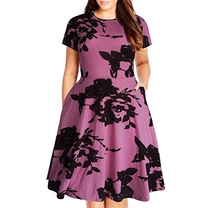 Nemidor Women Plus Size Casual Dress Midi