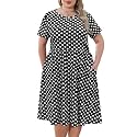 Nemidor Women Plus Size Casual Dress Midi