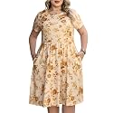 Nemidor Women Plus Size Casual Dress Midi