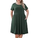 Nemidor Women Plus Size Casual Dress Midi