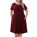 Nemidor Women Plus Size Casual Dress Midi