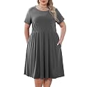 Nemidor Women Plus Size Casual Dress Midi