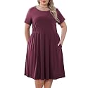 Nemidor Women Plus Size Casual Dress Midi
