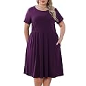 Nemidor Women Plus Size Casual Dress Midi