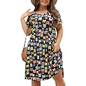 Nemidor Women Plus Size Casual Dress Midi