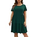 Nemidor Women Plus Size Casual Ruffle Dress