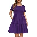 Nemidor Women Plus Size Casual Ruffle Dress