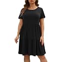 Nemidor Women Plus Size Casual Ruffle Dress