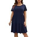 Nemidor Women Plus Size Casual Ruffle Dress