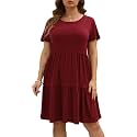 Nemidor Women Plus Size Casual Ruffle Dress