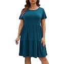 Nemidor Women Plus Size Casual Ruffle Dress