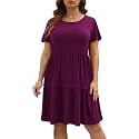 Nemidor Women Plus Size Casual Ruffle Dress