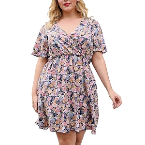 Nemidor Women Plus Size Summer Dress Casual