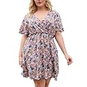 Nemidor Women Plus Size Summer Dress Casual