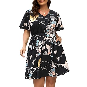 Nemidor Women Plus Size Summer Dress Casual