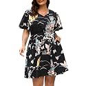 Nemidor Women Plus Size Summer Dress Casual
