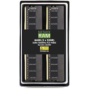 NEMIX RAM 64GB 2X32GB DDR5 5600MHZ PC5-44800