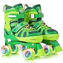 NEMONE Mermaid Adjustable Light up Roller Skates for Girls Boys