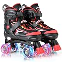 NEMONE Mermaid Adjustable Light up Roller Skates for Girls Boys