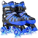 NEMONE Mermaid Adjustable Light up Roller Skates for Girls Boys