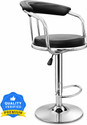 neo chair Classic Black Revolving | Kitchen | Café | Stores | Leatherette Metal Bar Stool