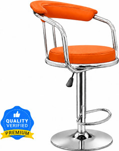 neo chair classic orange revolving  kitchen  caf  stores  leatherette metal bar stool