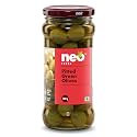 Neo Pitted Green Olives 360g I Low Fat Ready-to-Eat Healthy Snack, Source of Fibre, No Added Preservatives (Pack of 1)
