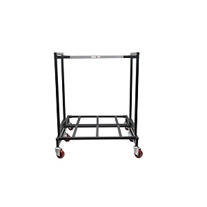 neostar classic double battery inverter trolley  heavy-duty metal stand with 2534 wheels  black amp white  150 kg load capacity  battery rack for two batteries