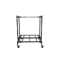 NEOSTAR Classic Double Battery Inverter Trolley | Heavy-Duty Metal Stand with 2.5" Wheels | Black &amp; White | 150 Kg Load Capacity | Battery Rack for Two Batteries.