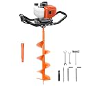 NEO-TEC 63CC Post Hole Digger Gas Powered, Earth Auger with 8" Bit & 8" Ext