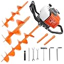 NEO-TEC 72CC Post Hole Digger Gas Powered Auger with 6"10"12" Bits &amp; 1 Ext