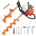 NEO-TEC 72CC Post Hole Digger Gas Powered Auger with 6"10" Bits & 1 Ext Bar