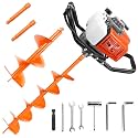 NEO-TEC 72CC Post Hole Digger Gas Powered Auger with 8"12" Bits & 2 Ext Bar