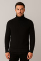 NEO10 Solid Turtle Neck Formal Men Black
