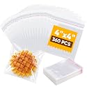 NEOACT 360 Pcs Cookie Bags, 4x4 Clear Cellophane Treat Bags