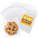 NEOACT 600 Pcs Cookie Bags, 4x6 Clear Self Sealing Cellophane Bags