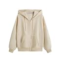 NEOAMBERCasual Solid Full Sleeves Women Stylish Hooded