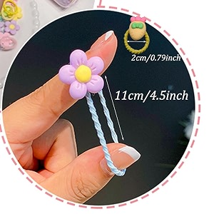 NEOBABY Colorful Flower Design Elastic Hair Bands