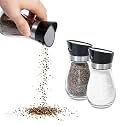 Neodaco Salt and Pepper Shakers Set with Adjustable Rotating Lid