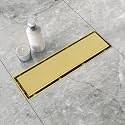 Neodrain 12" Gold Linear Shower Drain,2-in-1 Flat&amp; Tile Insert Cover