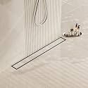 Neodrain 30" Brushed Linear Shower Drain,2-in-1 Flat&amp; Tile Insert Cover