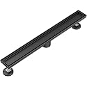 Neodrain 72" Matte Black Linear Shower Drain,2-in-1 Flat&amp; Tile Insert Cover