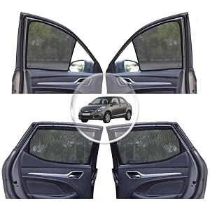 neodrift 39neoshade39 magnetic car sunshades for maruti suzuki dzire  set of 4 front  rear windows  uv protection magnetic grip rear zipper shades privacy amp heat control