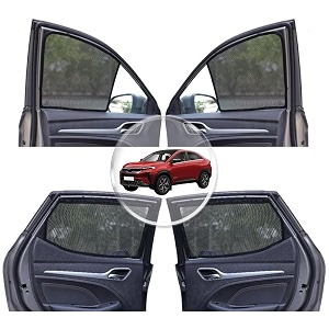 neodrift nylon magnetic car sunshades for tata curvv uv protection strong magnetic grip zipper design temperature control set of 4