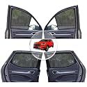 NEODRIFT 'NeoShade' Magnetic Car Sunshades for Skoda Kushaq (Temperature Control, UV Protection, Strong Magnetic Grip, Zipper Design) (Set of 4)